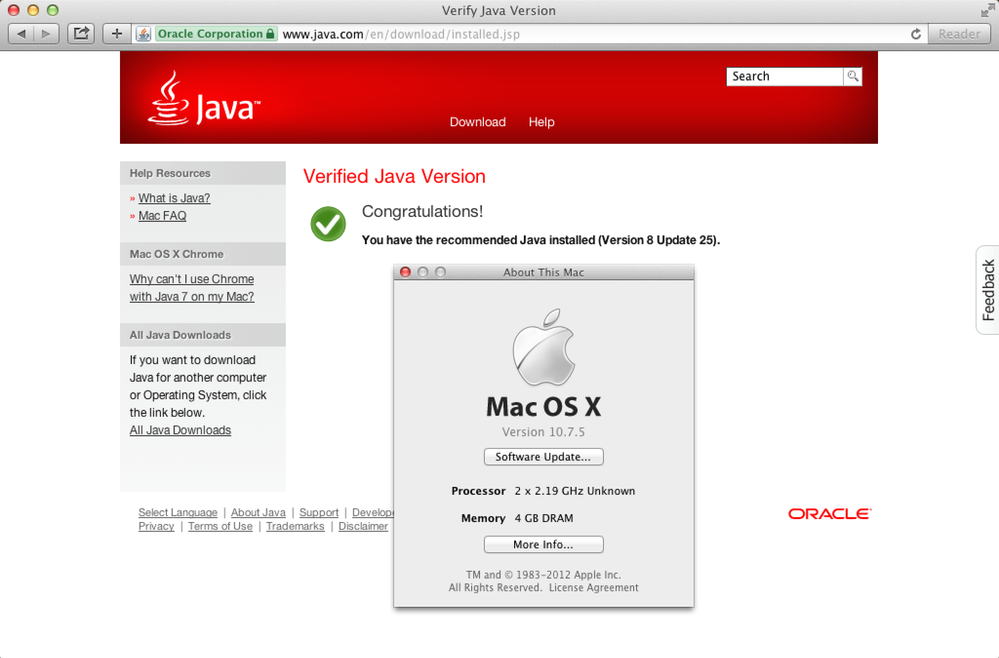 Java for os x